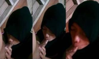 Sepongan Ayang Jilbab Hitam di Kost